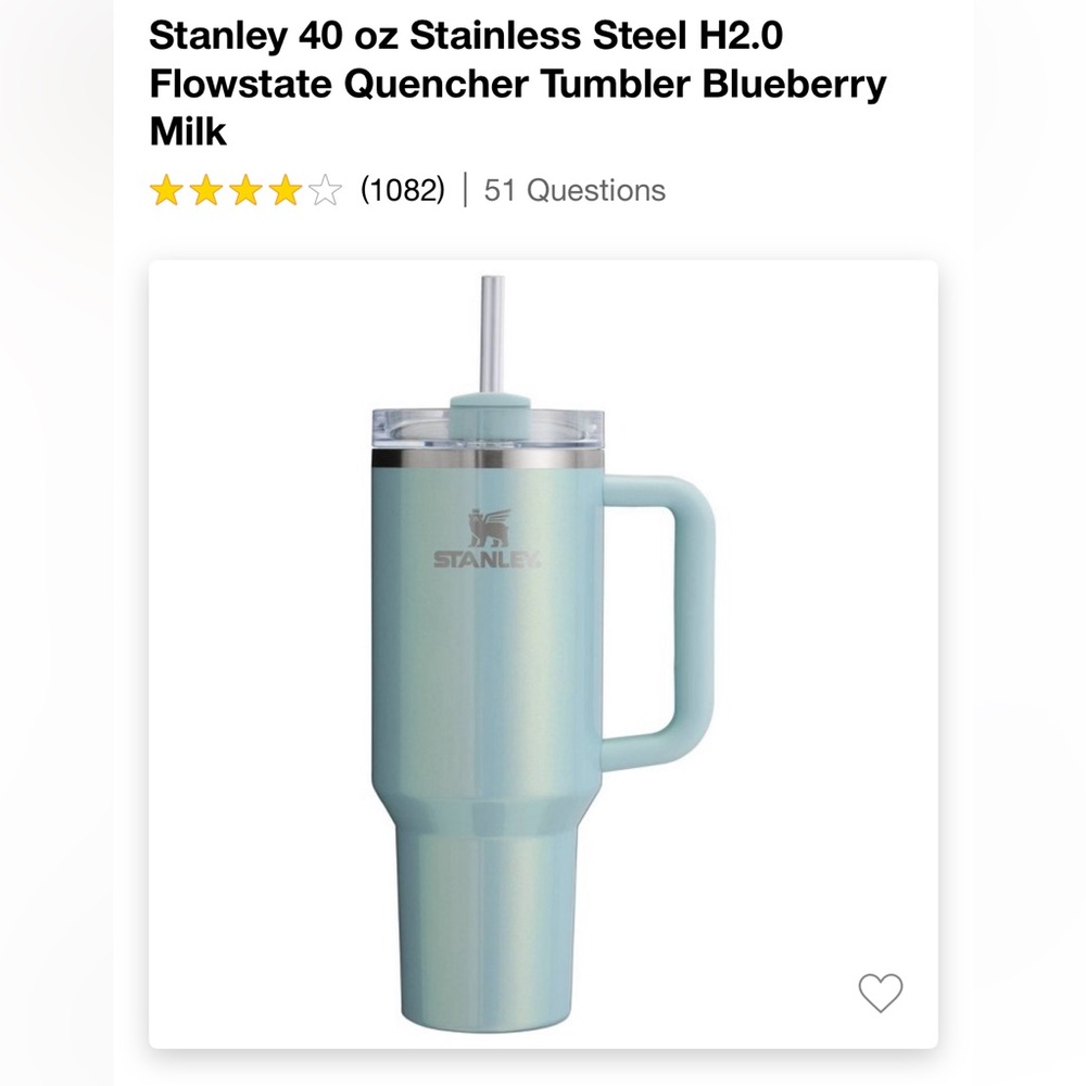 NWT | 40oz Stanley Tumbler | Blueberry Milk